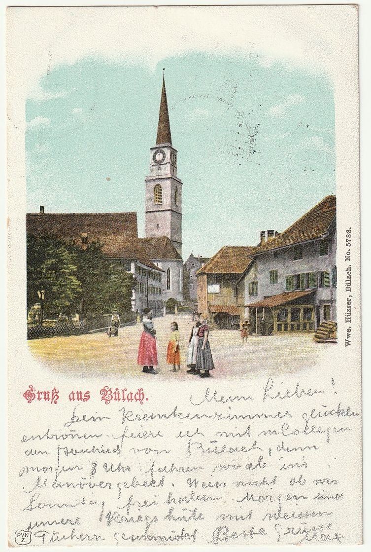 Cartes postales: AK Gruss aus Bülach animiert, 1902 – D'occasion à Fislisbach par Zigzag12