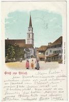 AK Gruss aus Bülach animiert, 1902