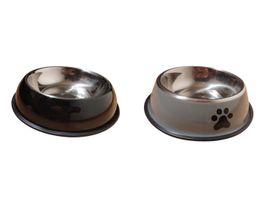 Edelstahl Hundenapf  Hundefutternapf L 26cm + M 22cm Set NEU