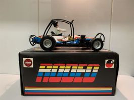VEB-MSB DDR Rodeo Rennwagen OVP L =25cm Metall + Kunststoff