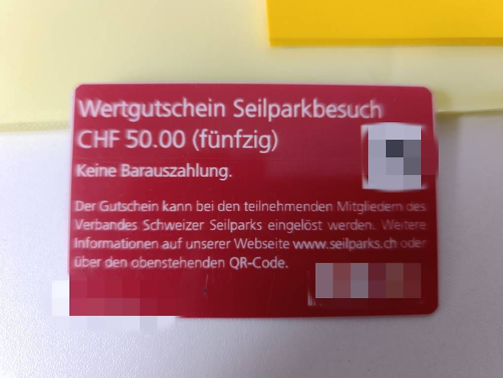 Buoni: Gutschein Kletterpark / 50.- / schweizweit einlösbar – Nuovo (secondo la descrizione) da Urnäsch venduto da Roadchief1991 1