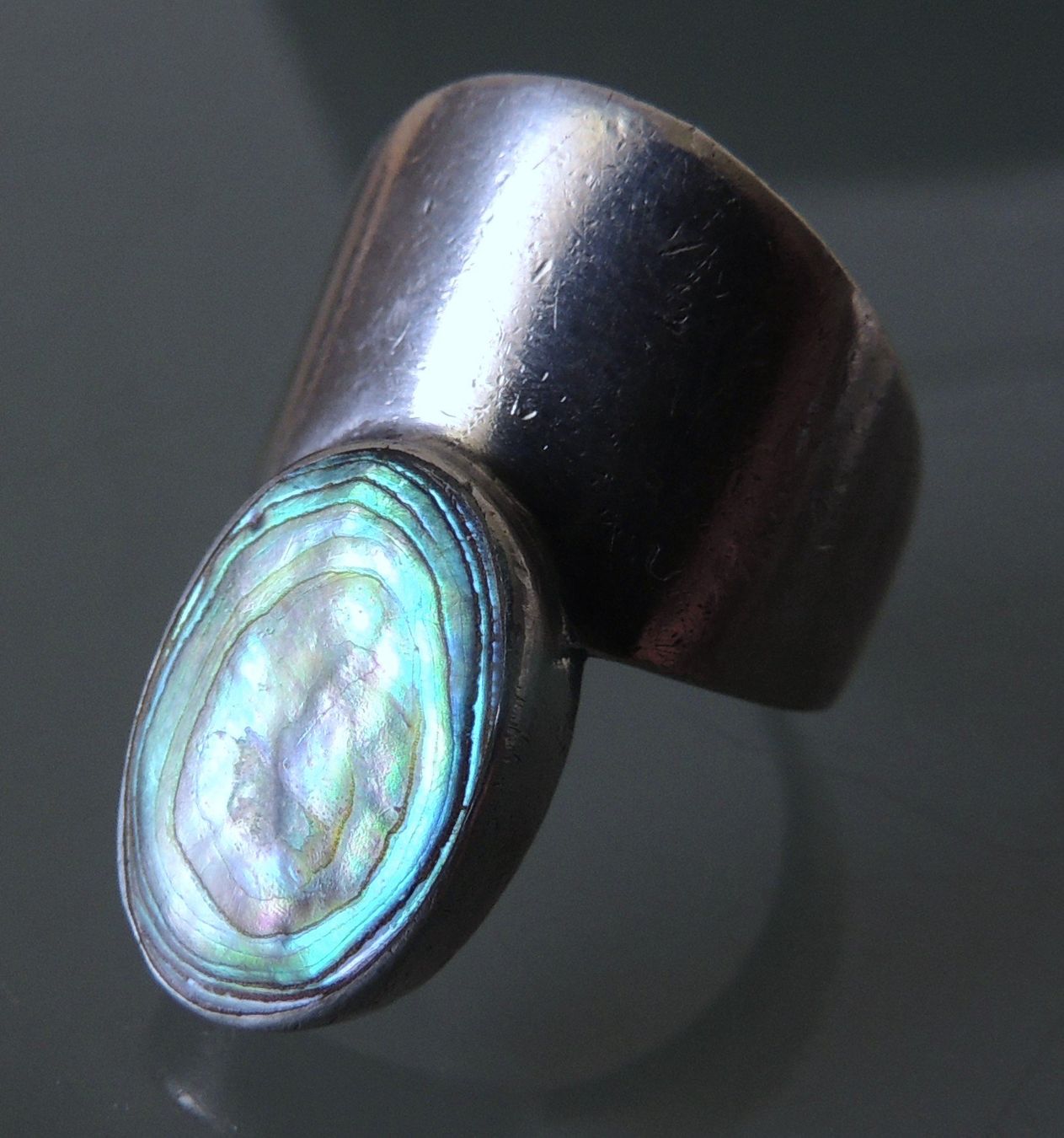 Anelli: Abalone Perlmutt Silber 925 Fingerring Gr. 49 – Usato da Waldenburg venduto da schaller707