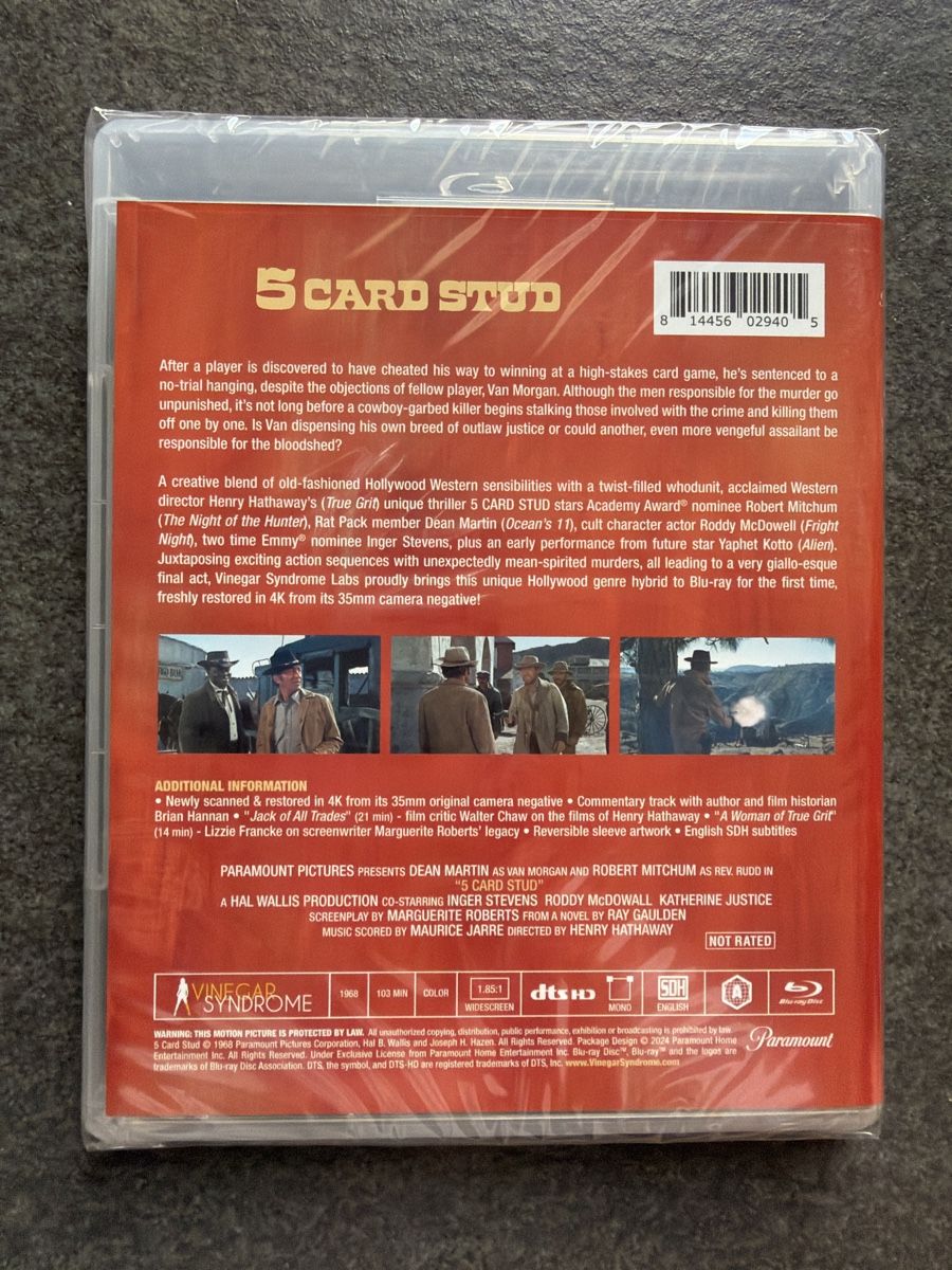 Alle DVDs: 5 Card Stud Blu-ray Vinegar Syndrome – Neu (gemäss Beschreibung) aus Zürich von cENS0R 3
