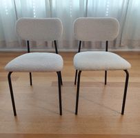 Micasa Stuhlset 2er-Set Teddy-Stoff Cremefarbe Modern