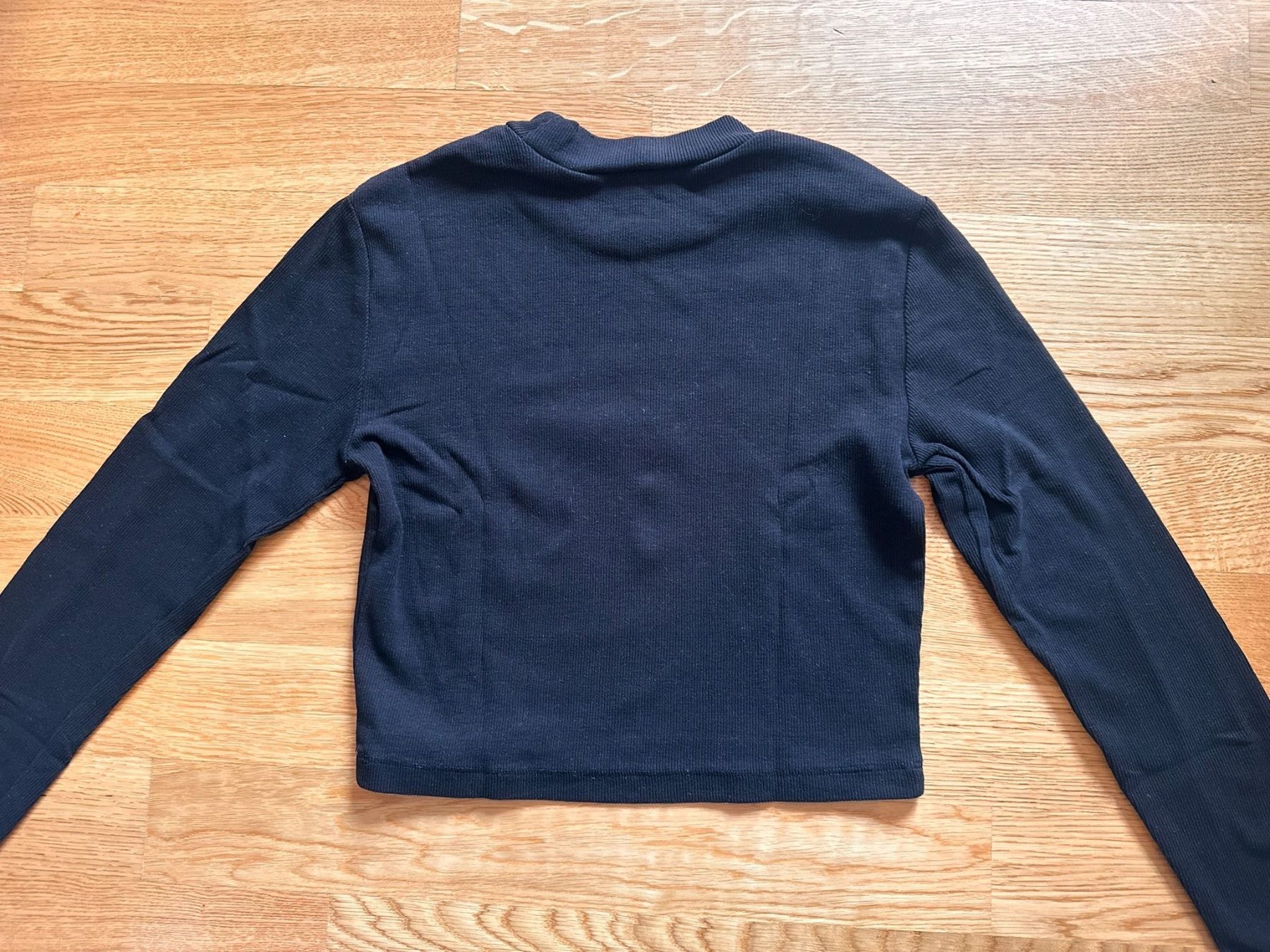 Top: Even&Odd langarm crop Top_Shirt. Schwarz. – Usato da Zürich venduto da Sunnyflower97 5