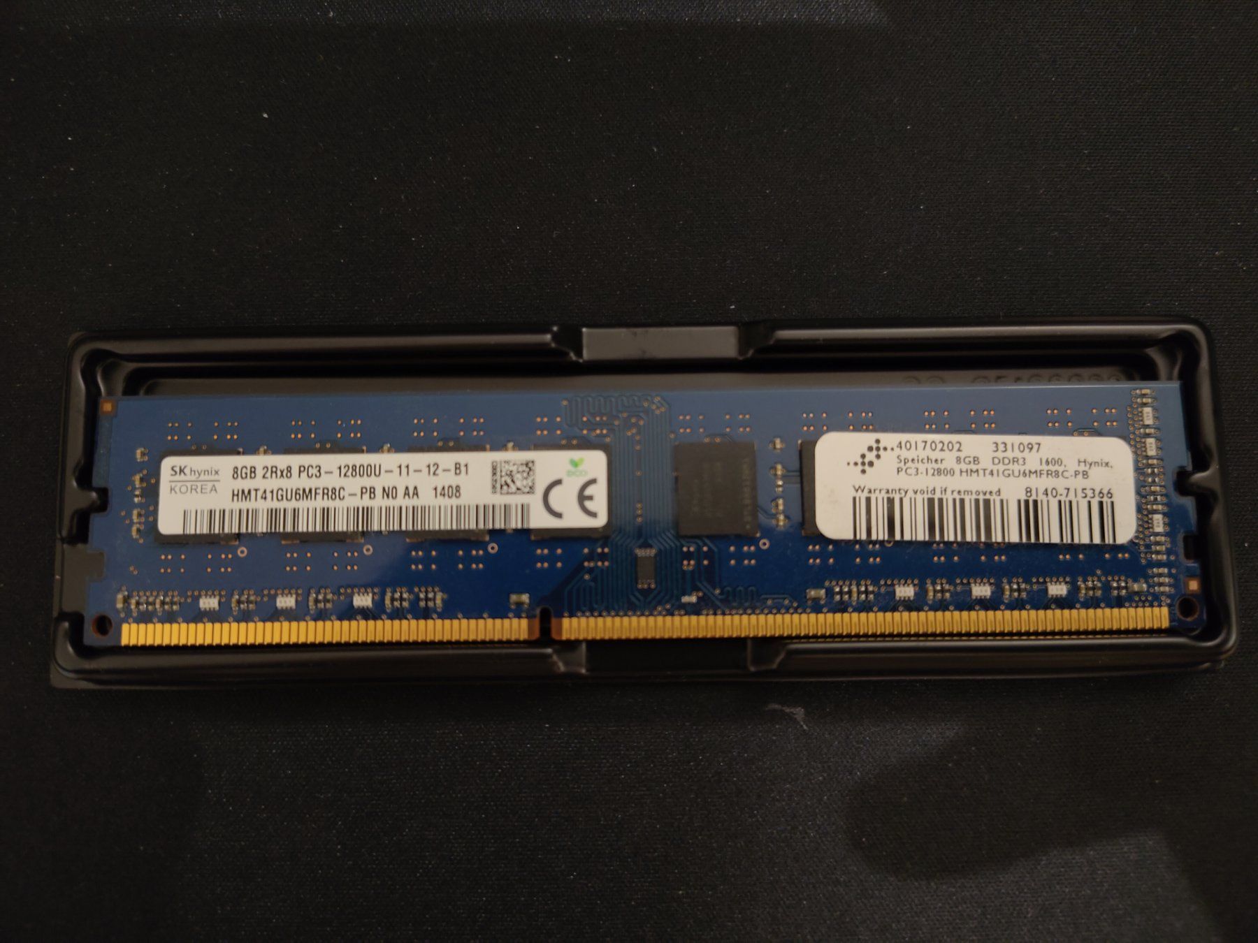 Mémoires / RAM: 8GB DDR3 RAM – D'occasion à Frauenfeld par Ralf85