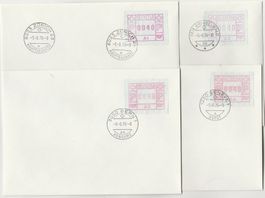 ATM A1-A4_1.SERIE der ATM der Schweiz_FDC ohne Adr_40 RAPPEN