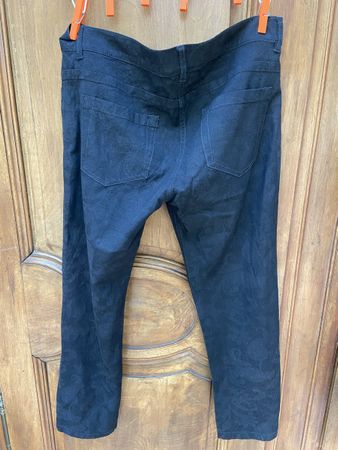 Pantalons Ann Demeulemeester noir taille 40 jacquard fleuri