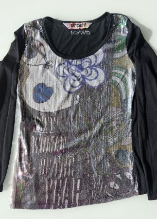 Pull SMASH 🤩 paillettes & fleurs style bohème chic