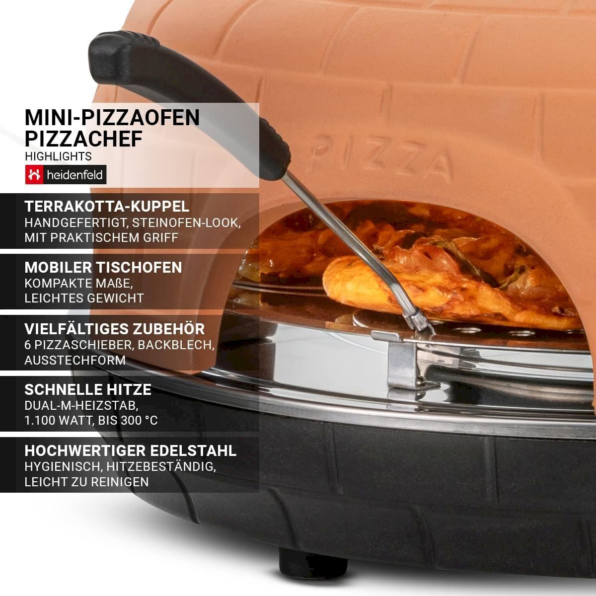 Elettrodomestici da cucina: Heidenfeld Mini-Pizzaofen – Nuovo e nell'imballaggio originale da Bottighofen venduto da zaap 1