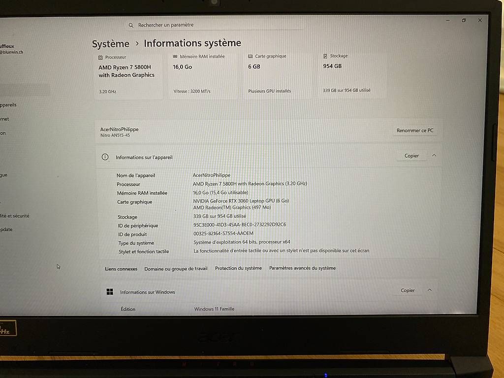 Acer Portables: PC portable Acer Nitro 5 Gaming – D'occasion à Broc par Phi_1228 2