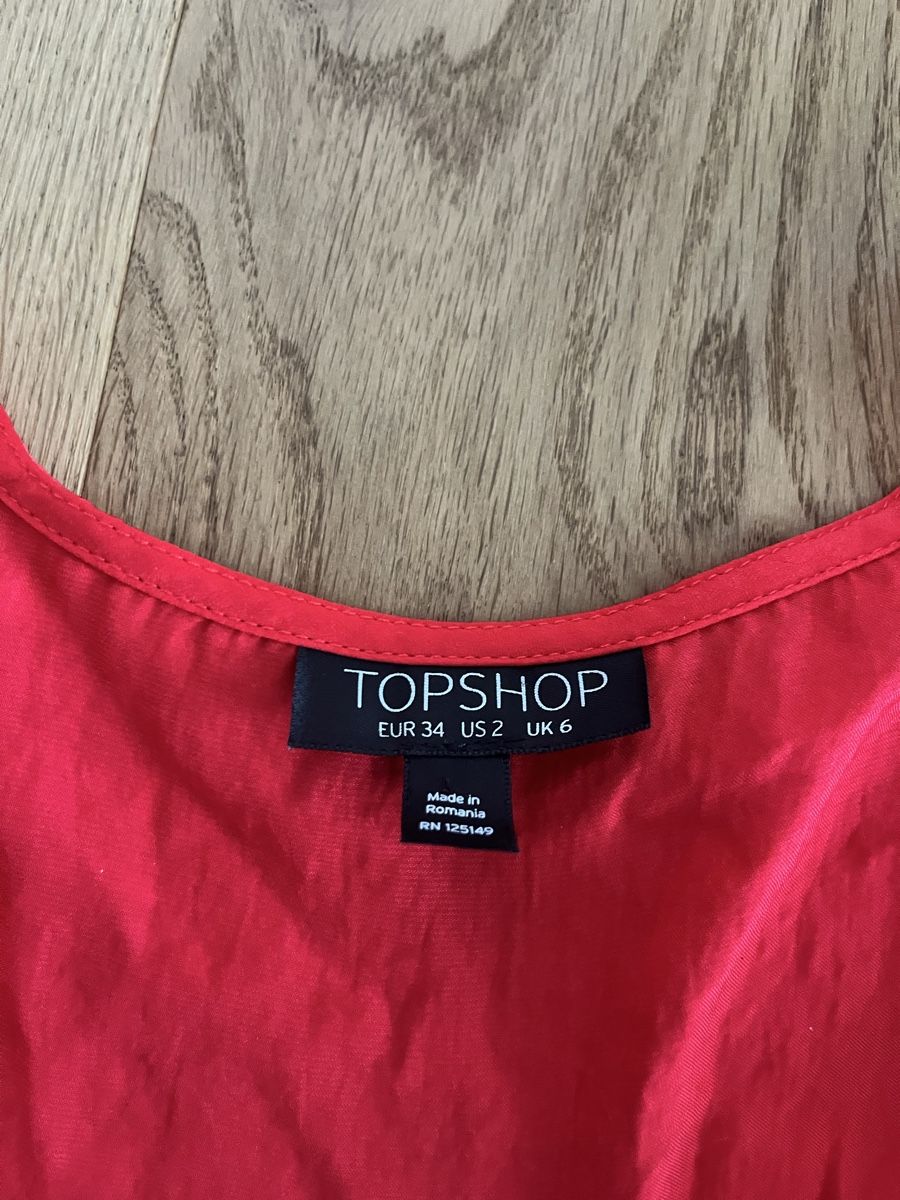 Topshop Camicette: Rote Wickelbluse von Topshop, Grösse 34 – Usato da Winterthur venduto da nstau 3