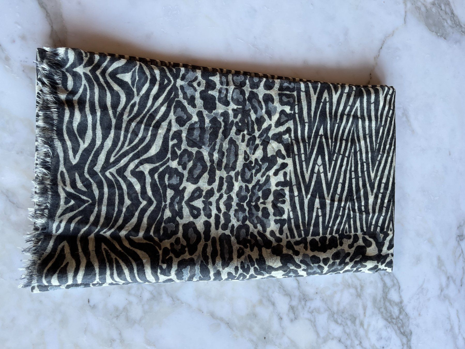 Foulard & Sciarpe: Schal/grau/ blau/beige gemustert – Nuovo (secondo la descrizione) da Bern venduto da cubus01