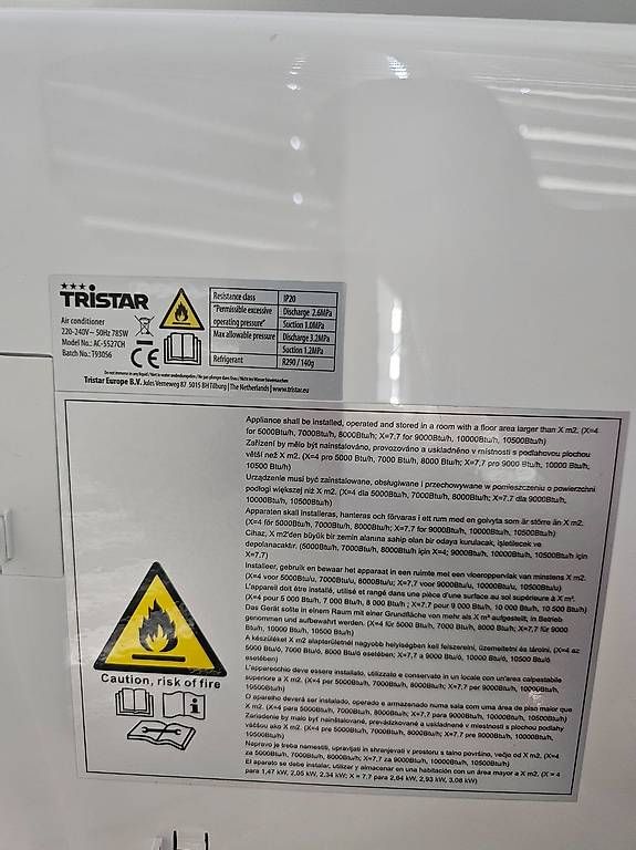 Condizionatori: Vendo condizionatore Tristar – Usato da Losone venduto da Tiz-losa 1