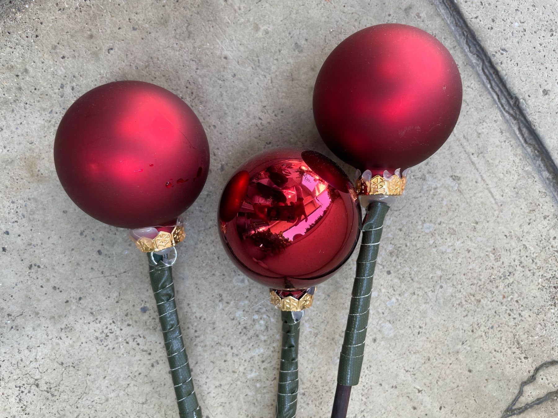 Tutte le decorazioni: Weihnachtskugeln rot am Stiel 3Stück – Usato da Zürich venduto da lgu_zg6n 3