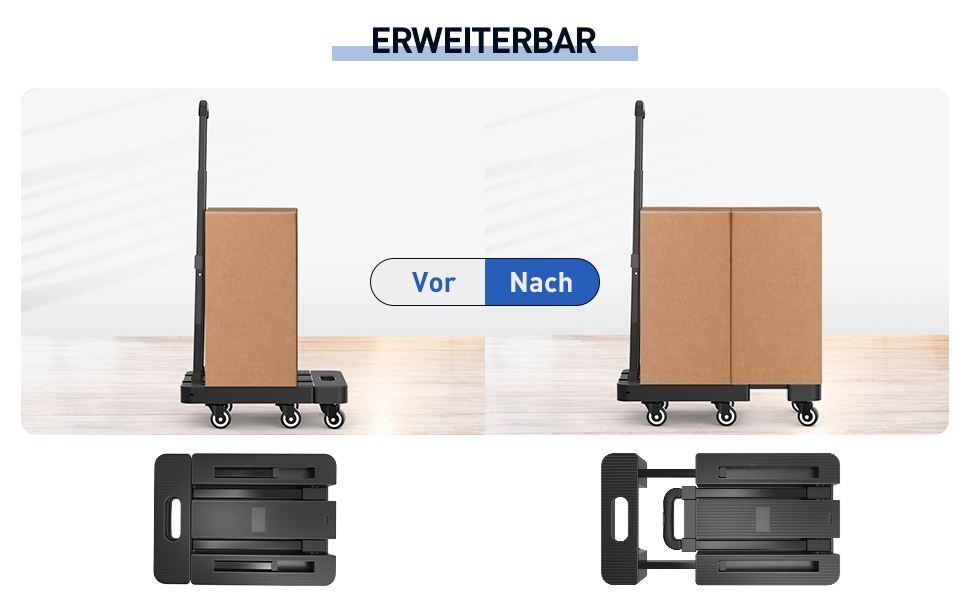 Multifunktionaler Hochleistungs-plattformwagen Mit 360-grad-schwenkrädern, Handwagen Für Einfachen Transport Und Schweres Heben(Size:60x40cm
