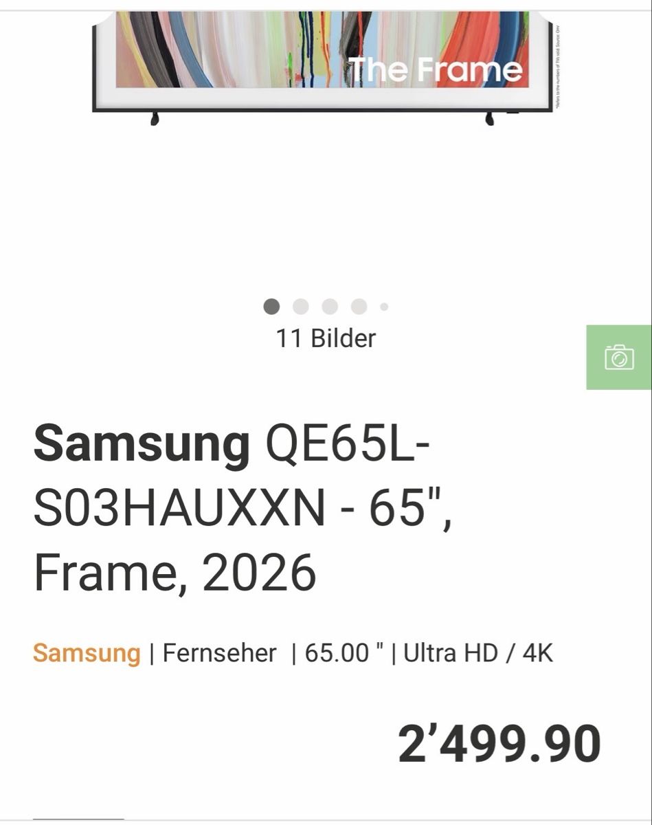 Samsung Televisori: Neuer Samsung TV original verpackt – Nuovo e nell'imballaggio originale da Basel venduto da flu_95xc 4