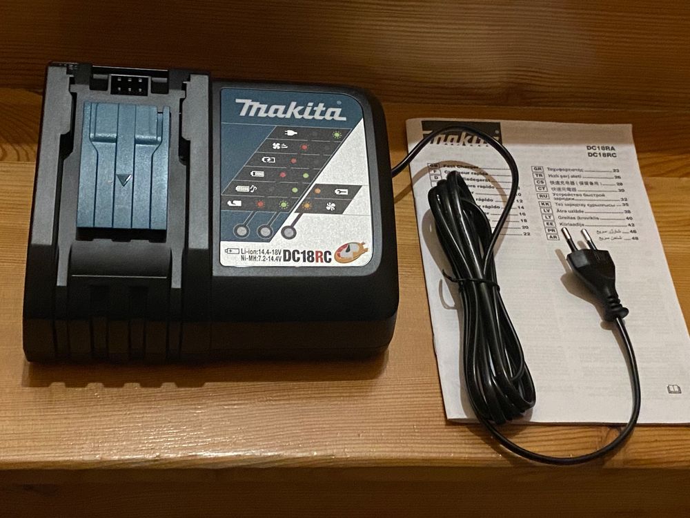DC18RF Für Makita Ladegerät DC18RC Akku Schnellladegerät 18V Li-Ion 14,4V-18V NX