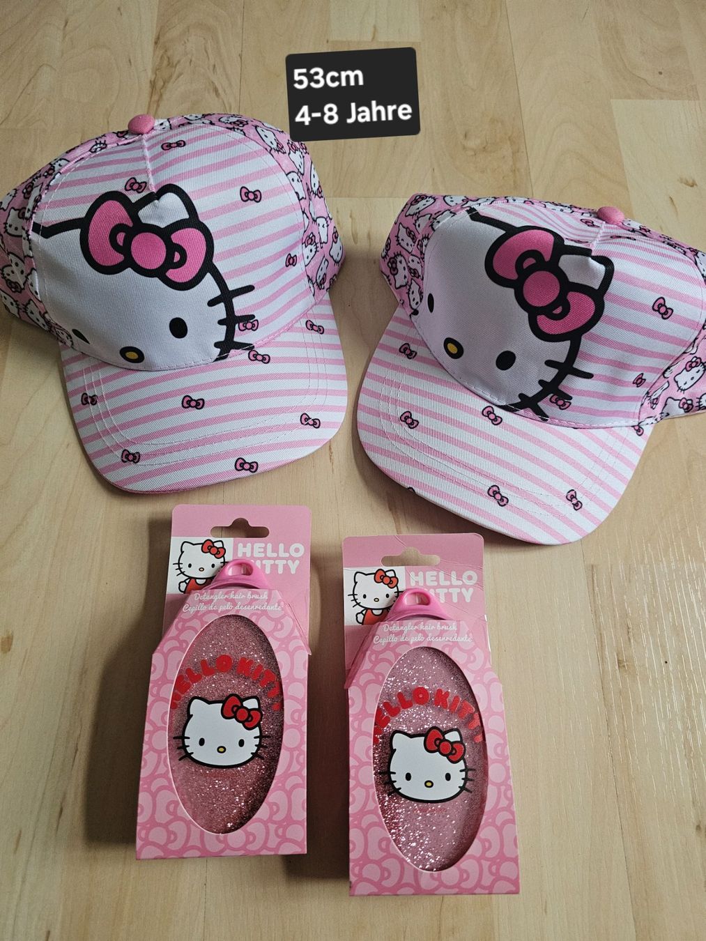 Altro per la cura dei capelli: Hello Kitty (2 Caps und 2 glitzer Haarbürsten) – Nuovo (secondo la descrizione) da Balterswil venduto da Dikdik1992