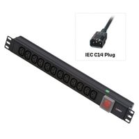 LINDY 19"-Steckdosenleiste–12-fach IEC, 1HE, 3m (NEU&OVP)