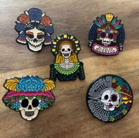 5x Pin Totenkopf Mexiko