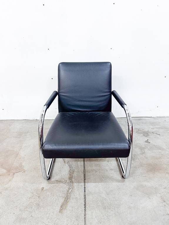 Fauteuils: VITRA VisaLounge Leder Schwarz – D'occasion à Basel par used. 1