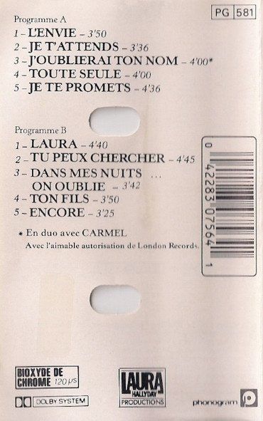 Musicassette: CASSETTE JOHNNY HALLYDAY - CHANSONS – Usato da PORRENTRTUY venduto da RABAIS_SPORT 1