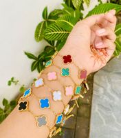 Lucky Clover Bracelet - Gold Plated Stainless Steel ✨