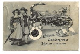 Zürich - Eidgenössisches Schützenfest - Tram - Tracht - 1907