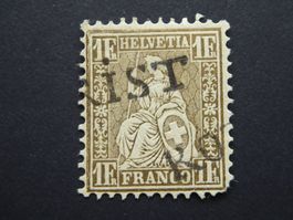 1Fr. Sitzende Helvetia mit Balkenstempel ROTHRIST
