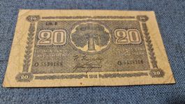 20 Finnische Mark von 1945 – Seltene Banknote im Top-Zustand