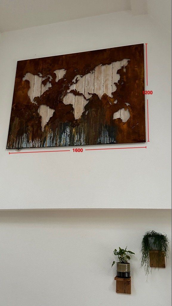 Poster & Bilder: Wandbild Weltkarte – Gebraucht aus Zürich von Tinu_99 3