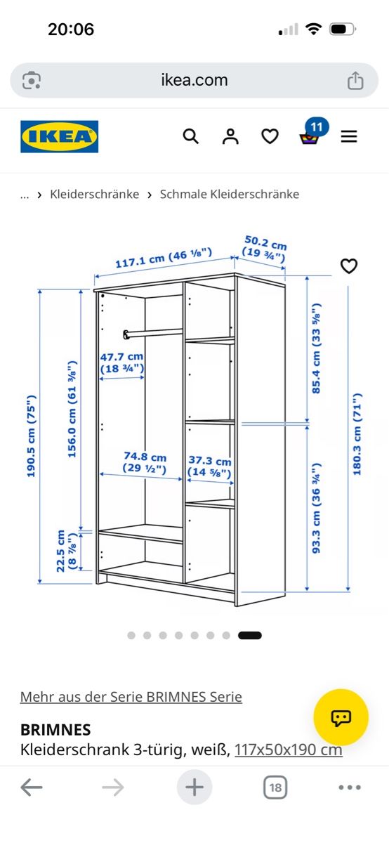 Schränke: Brimnes Schrank von Ikea – Gebraucht aus Aarau von kat_r2gm 1