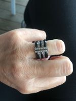 Bague en acier et céramiques