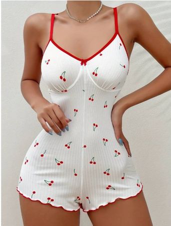 NEUES cooles Shorti Kirschen weiss-rot Gr. S - 224220