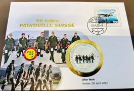 Patrouille Suisse  Numisbrief versilberte Medaille 2012