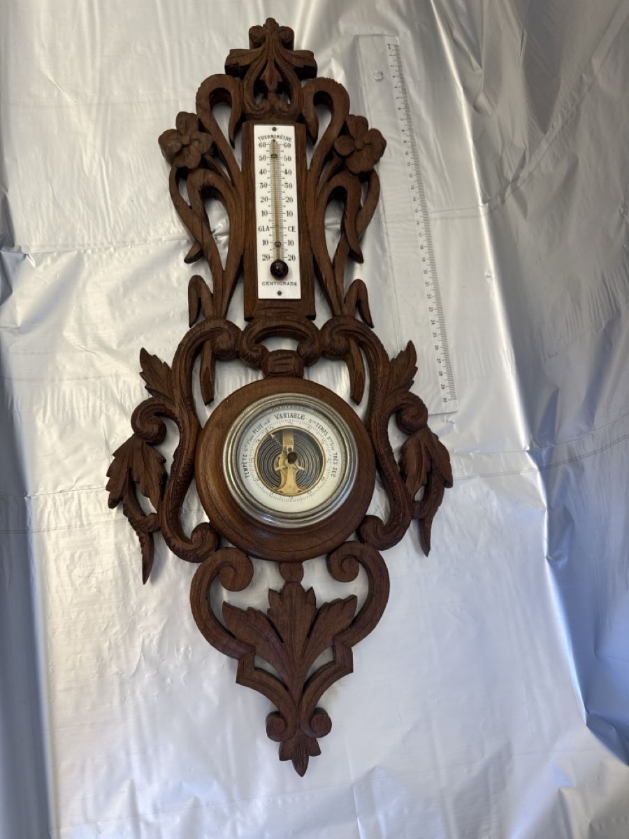 Sonstige antike Technik & Geräte: Antiker Thermometer mit Barometer  – Gebraucht aus Grenchen von swiss.antiques