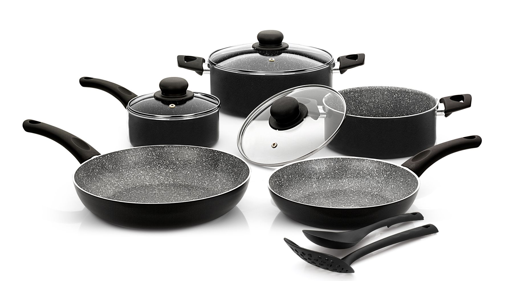 Padelle: Liveinduction - Topfset - 10tlg. - Schwarz – Nuovo e nell'imballaggio originale da Bremgarten AG venduto da simpliCH
