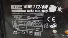 Güde MIG 172/6W MIG/MAG Schweissgerät mit Kauf-Gasflasche