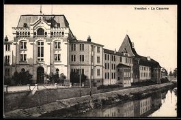 AK Yverdon, La Caserne, 1909