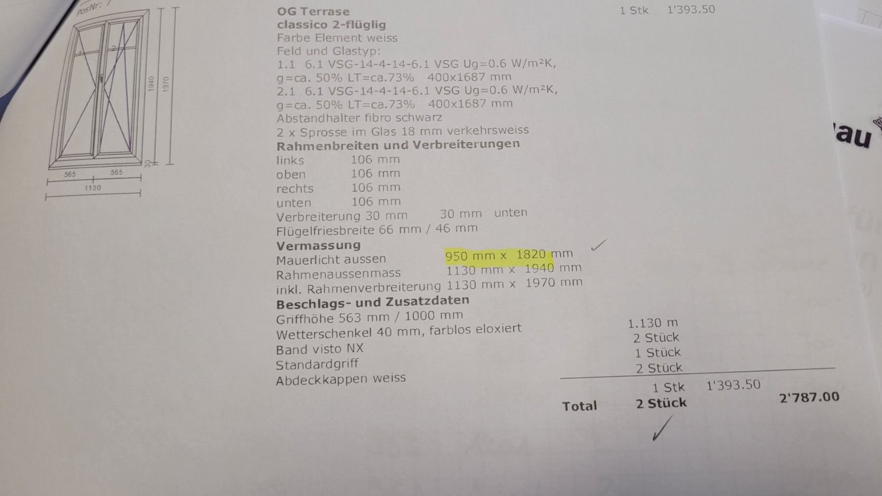 Finestre: Kunststofffenster – Nuovo e nell'imballaggio originale da Wuppenau venduto da Holzmann1 5