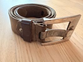 Ledergürtel braun L: 100cm B: 4cm