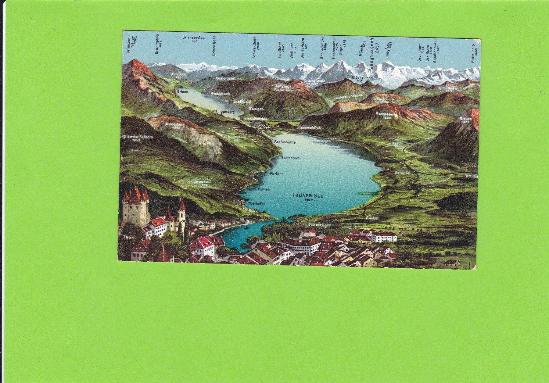 Cartoline postali: Panorama Thunersee – Usato da St. Peterzell venduto da neckertal