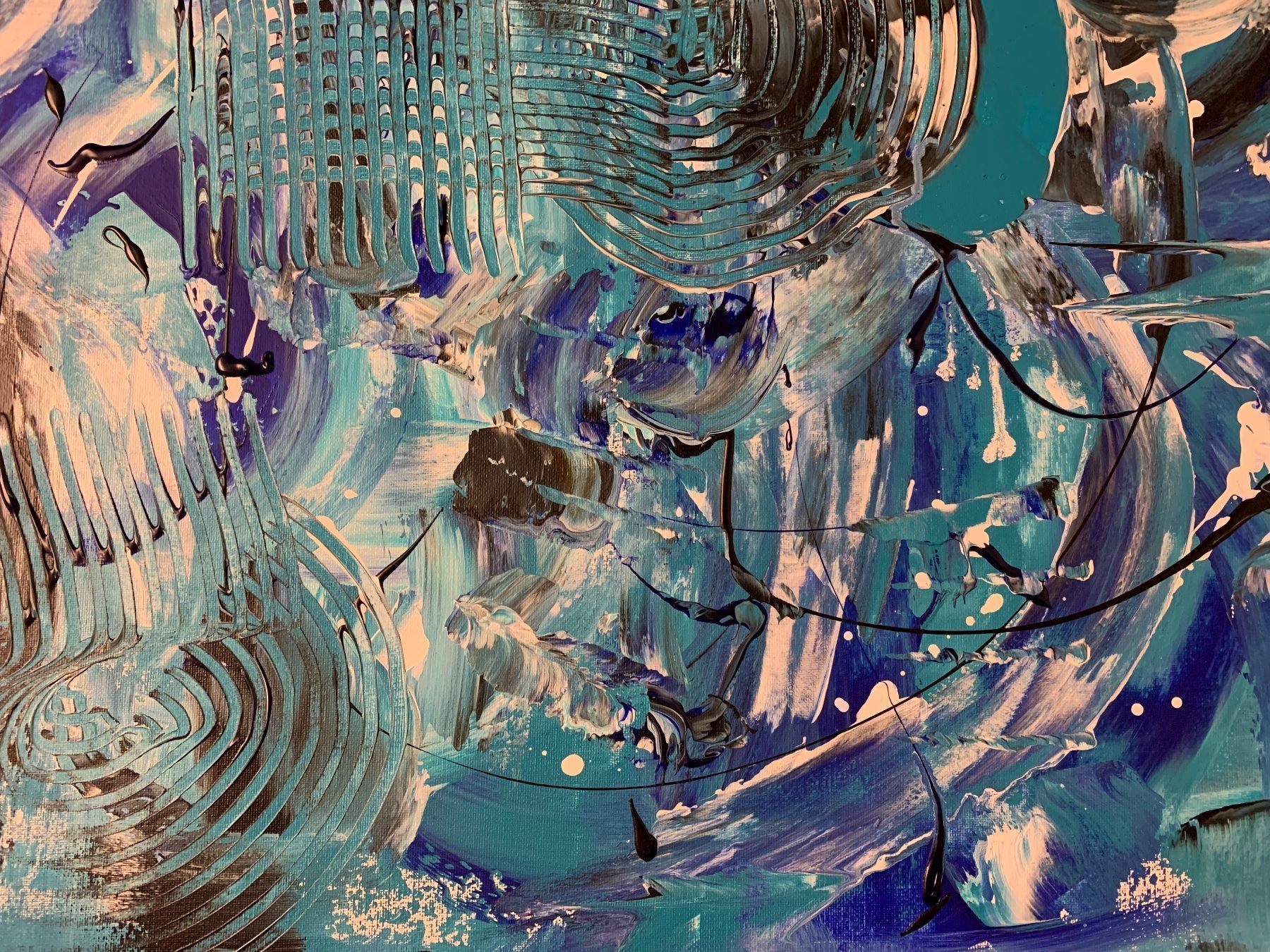 Dipinti: Bild Abstraktion, Acryl auf Leinwand. – Usato da Lanzenhäusern venduto da vic63 2