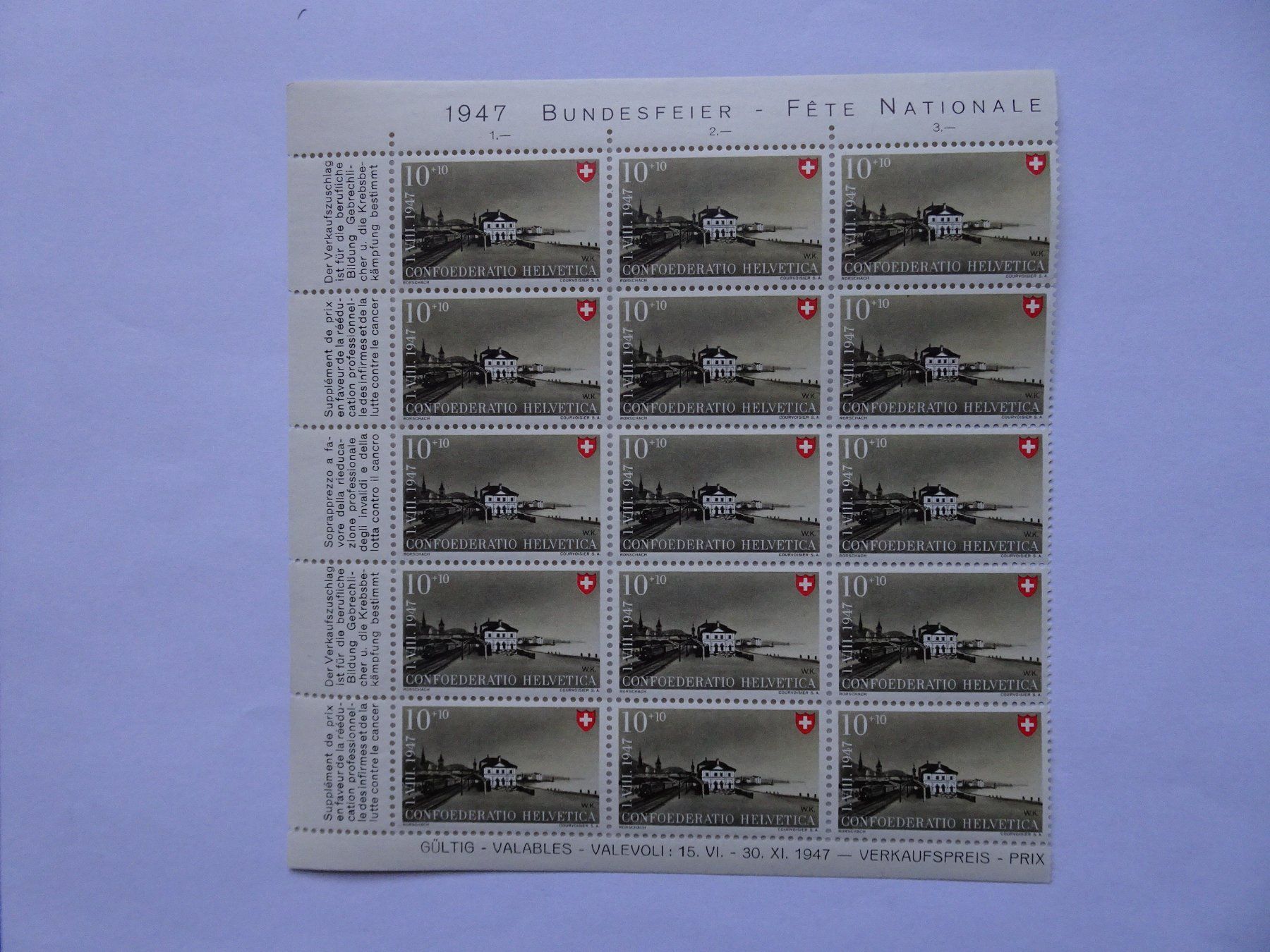 Alle Briefmarken: PP 1947* – Neu (gemäss Beschreibung) aus Aadorf von Chnorli-Furz