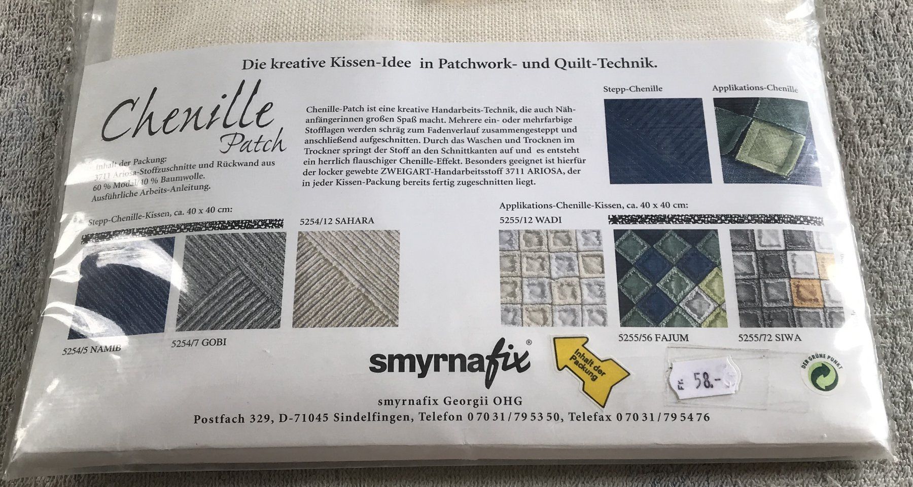Kit bricolage: PATCHWORK CHENILLE PATCH NEU & ORIGINALVERPACKT – Nuovo e nell'imballaggio originale da Ostermundigen venduto da wini63 3