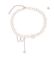 Kette mit Herz und Auge Rosegold Farbe
