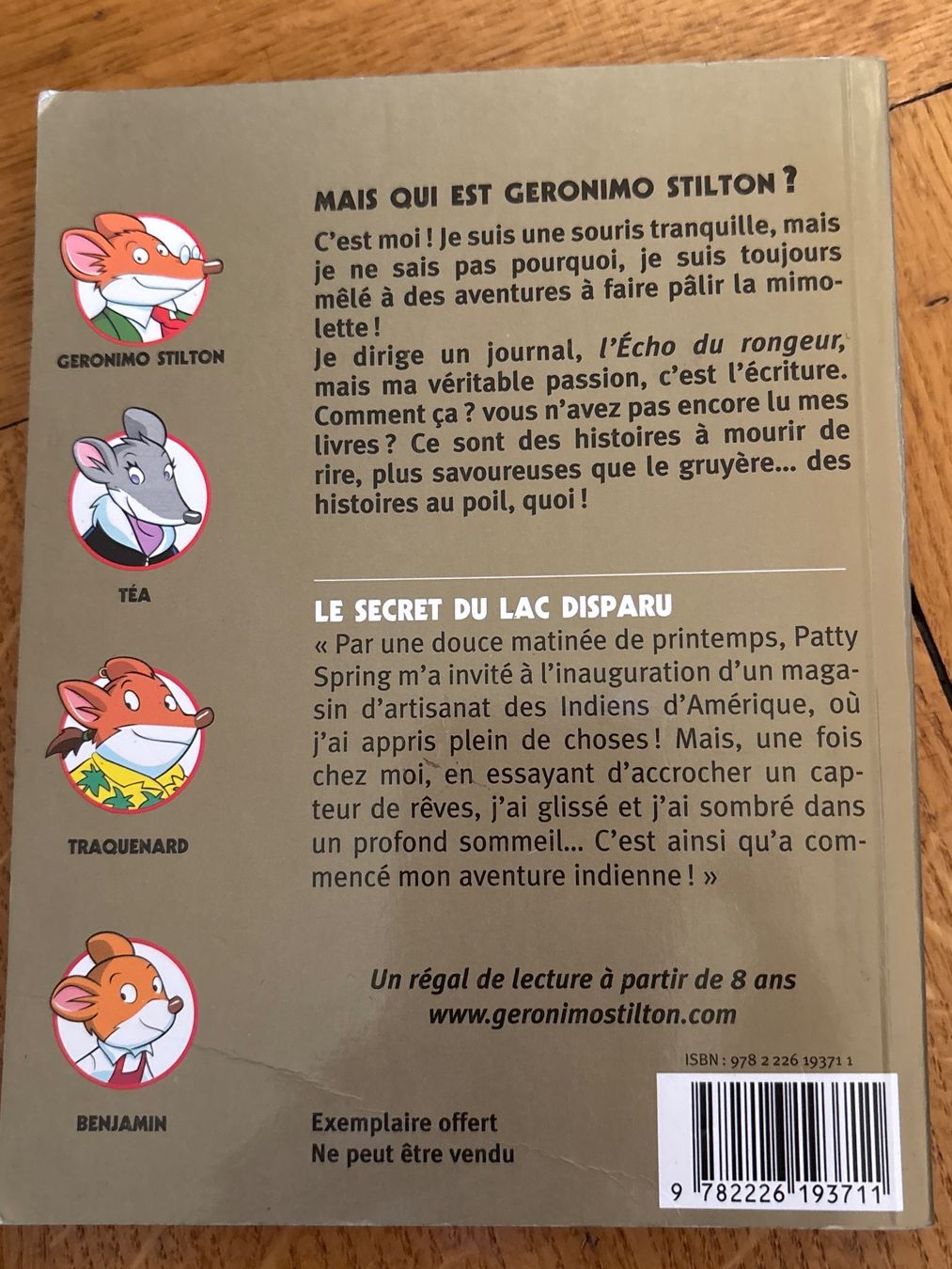 Libri: Geronimo Stilton - Le Secret du Lac Disparu – Usato da Genève venduto da Livsonman 1