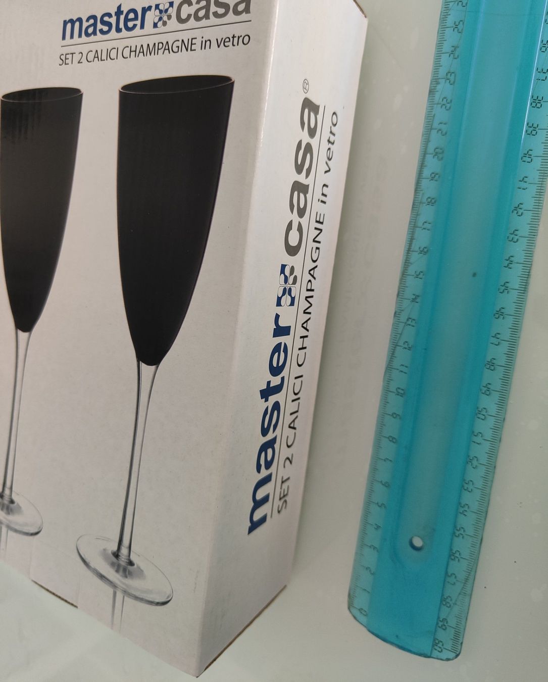 Bicchieri: 6 Flute schwarz Glass – Nuovo e nell'imballaggio originale da Rancate venduto da Solo_cose_belle 5
