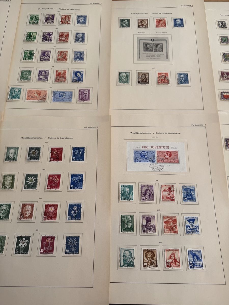 Tutti i francobolli: Pro Juventute Sammlung 1912 bis 1962 gestempelt – Usato da Murgenthal venduto da Tina_4055 1